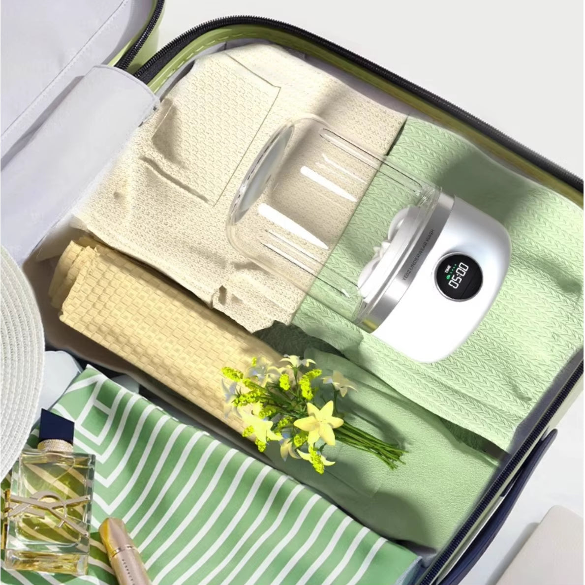 1L Wireless Portable Mini Washing Machine – Underwear & Socks Cleaner with Spin Dryer