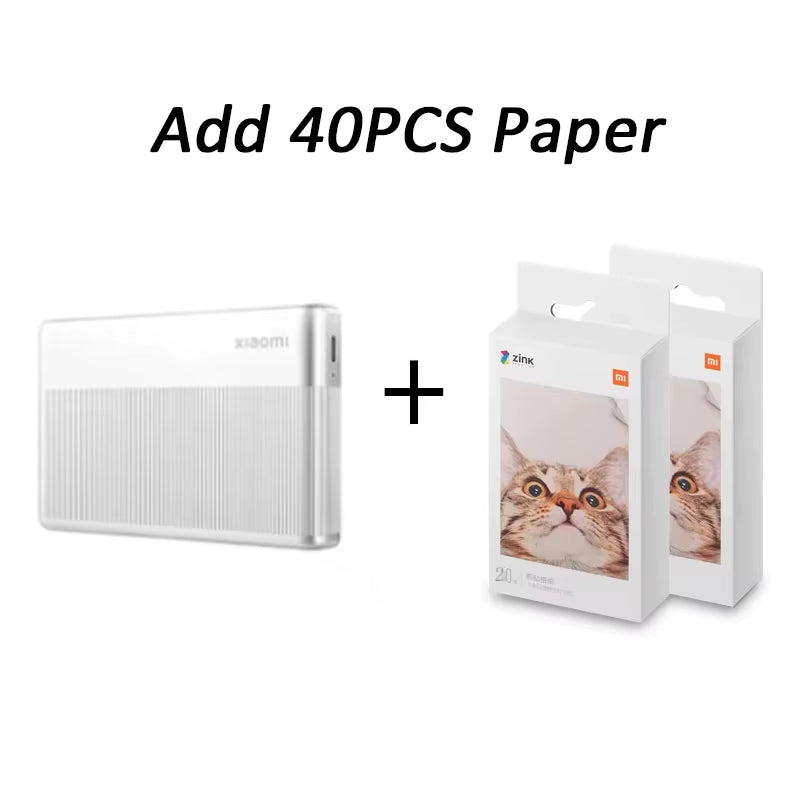 Portable Photo Printer 1S Bluetooth Thermal Print ZINK Inkless Technology  App Wireless Portable Photo Printing
