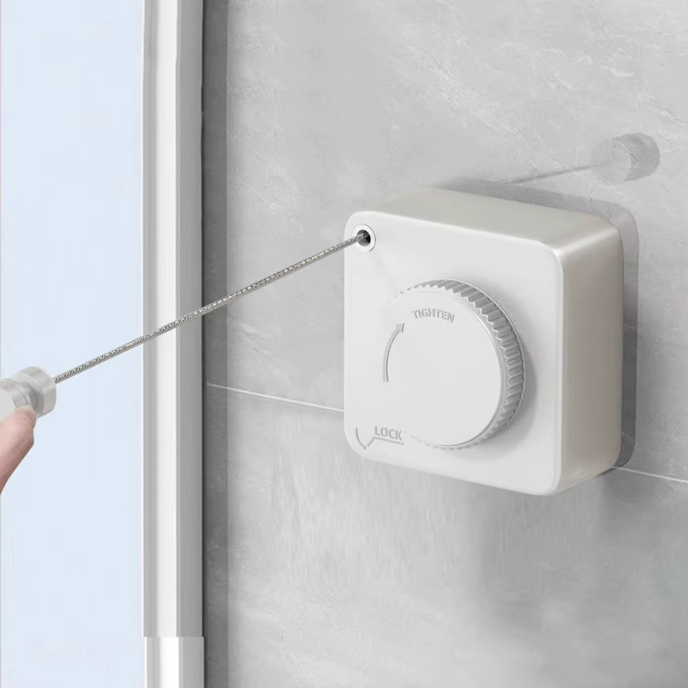 4.2M Retractable Wall-Mounted Clothesline – Adjustable Stainless Steel Laundry Drying Line