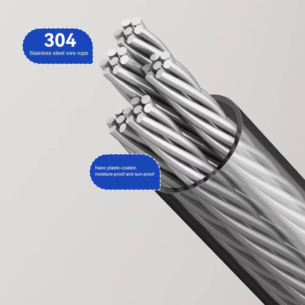 4.2M Retractable Wall-Mounted Clothesline – Adjustable Stainless Steel Laundry Drying Line