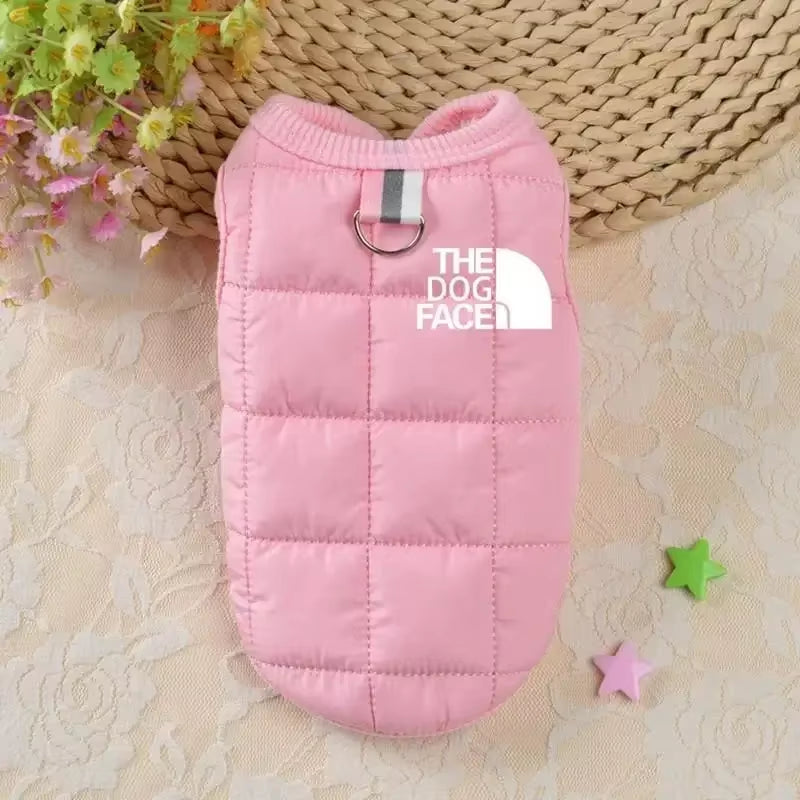 Double-Sided Warm Dog Coat for Small & Medium Dogs – Reversible Winter Vest