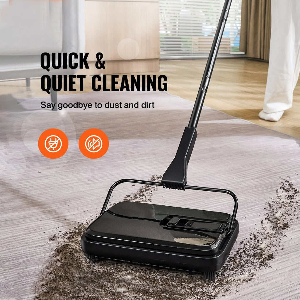 VEVOR Manual Carpet Sweeper – 7.87" Path, Non-Electric Floor Cleaner for Rugs, Hardwood & Pet Hair
