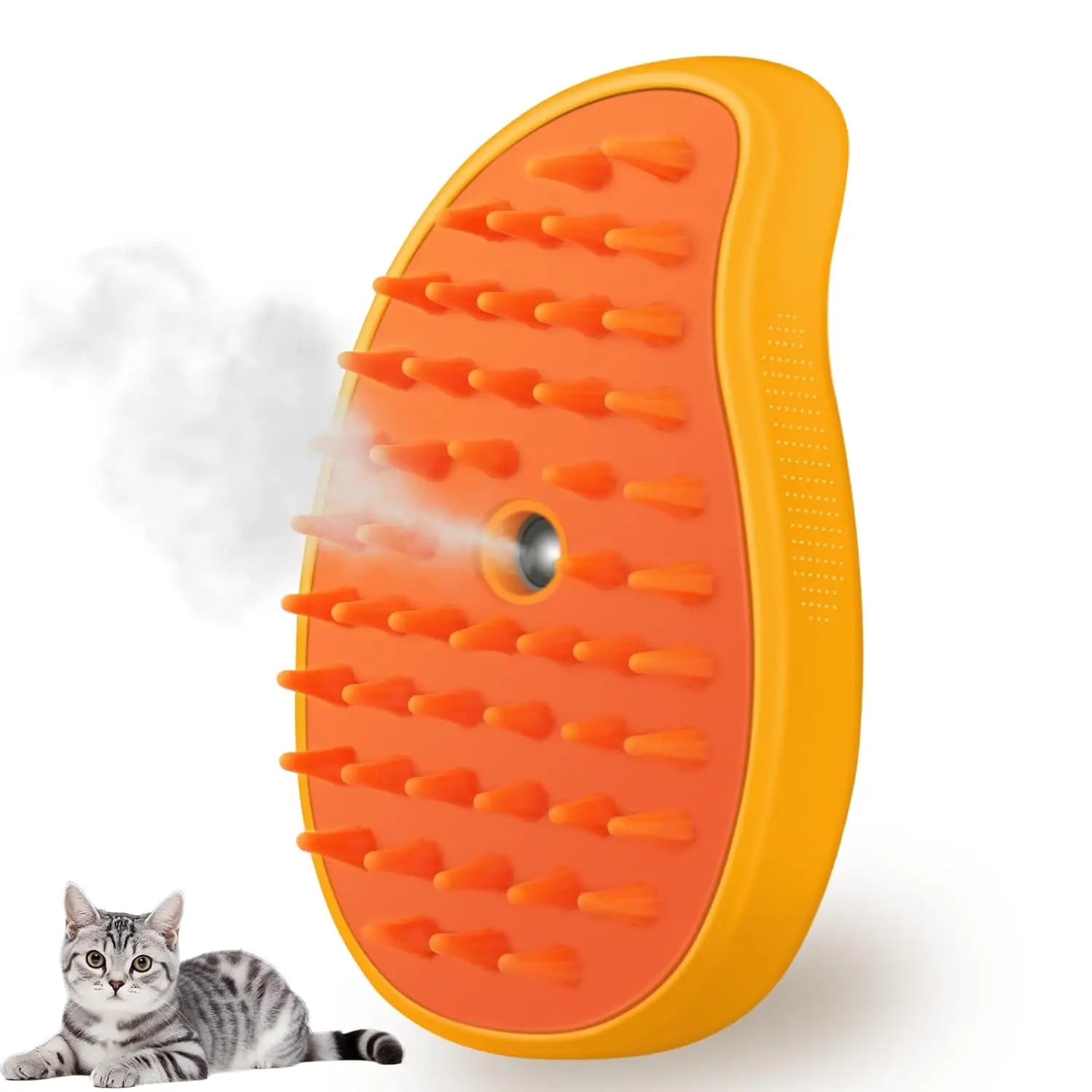 “3-in-1 Pet Steam Brush – Cat & Dog Grooming Comb with Silicone Massage, Cleaning & Misting Function”