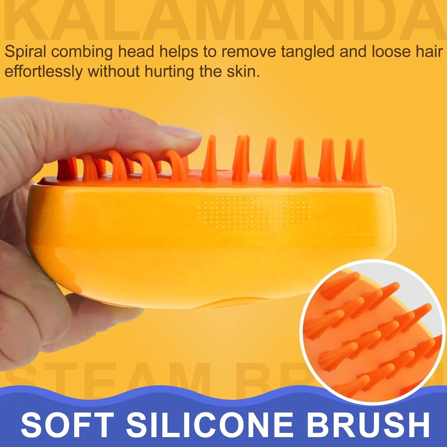 “3-in-1 Pet Steam Brush – Cat & Dog Grooming Comb with Silicone Massage, Cleaning & Misting Function”