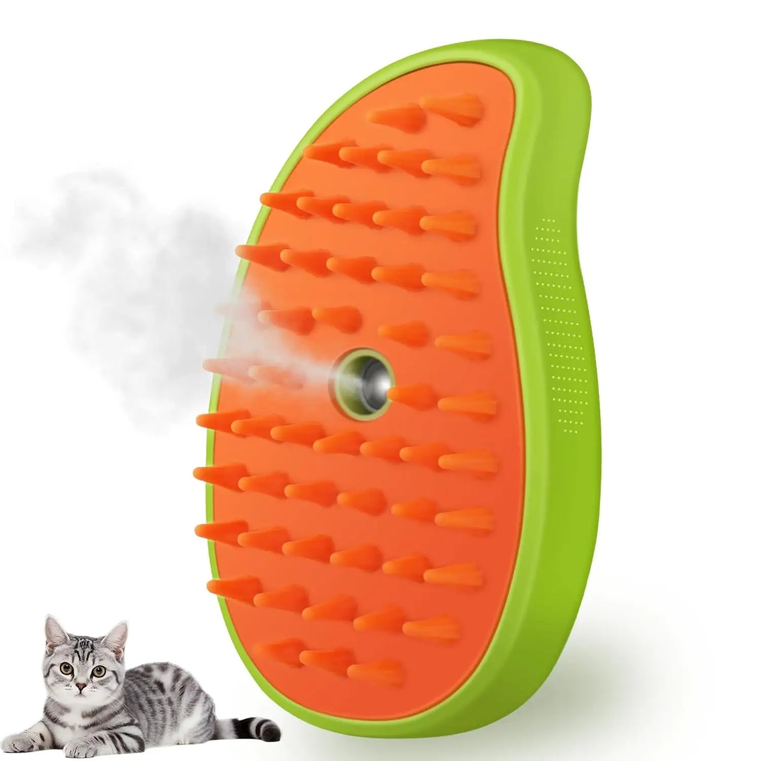 “3-in-1 Pet Steam Brush – Cat & Dog Grooming Comb with Silicone Massage, Cleaning & Misting Function”