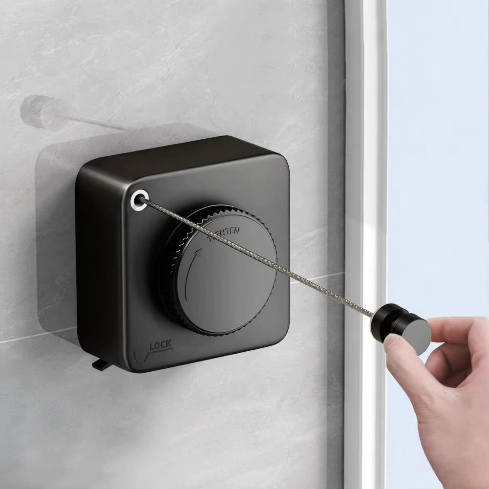 4.2M Retractable Wall-Mounted Clothesline – Adjustable Stainless Steel Laundry Drying Line