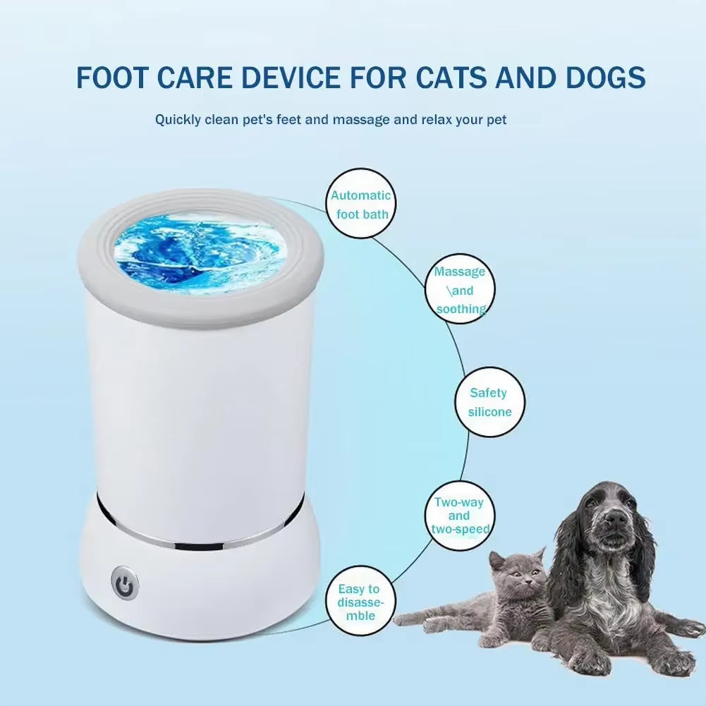 Automatic Pet Paw Cleaner – Electric Pet Paw Washer Cup with USB Charging for Small, Medium & Large Dogs
